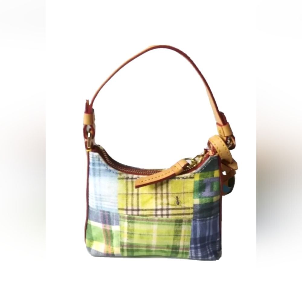 Vintage Dooney & Bourke Bitsy Bag Plaid Purse Mini Handbag